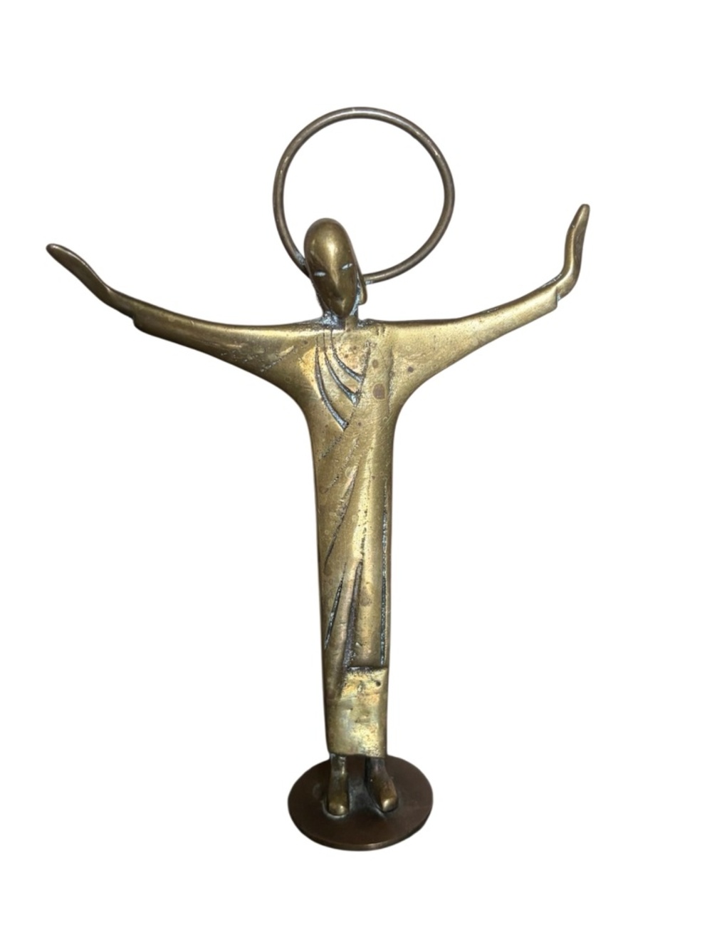 Modernist bronze sculpture of Jesus Christ